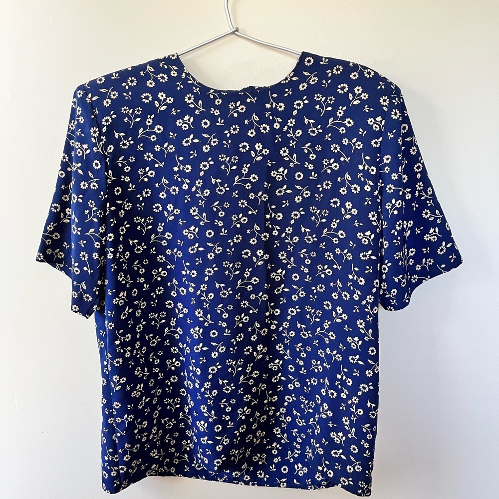 1990s ditsy floral vintage blouse size S
